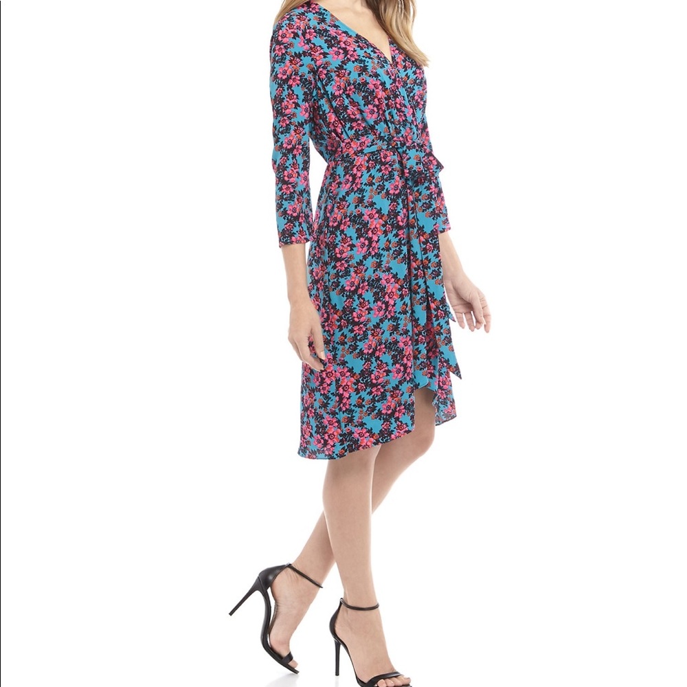 Cheztu Women’s Floral Print Wrap Dress